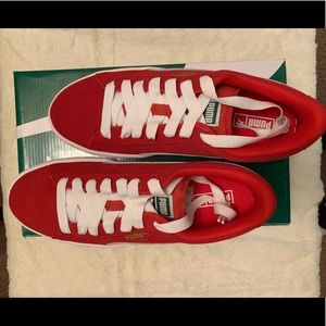 Suede red/ white Pumas